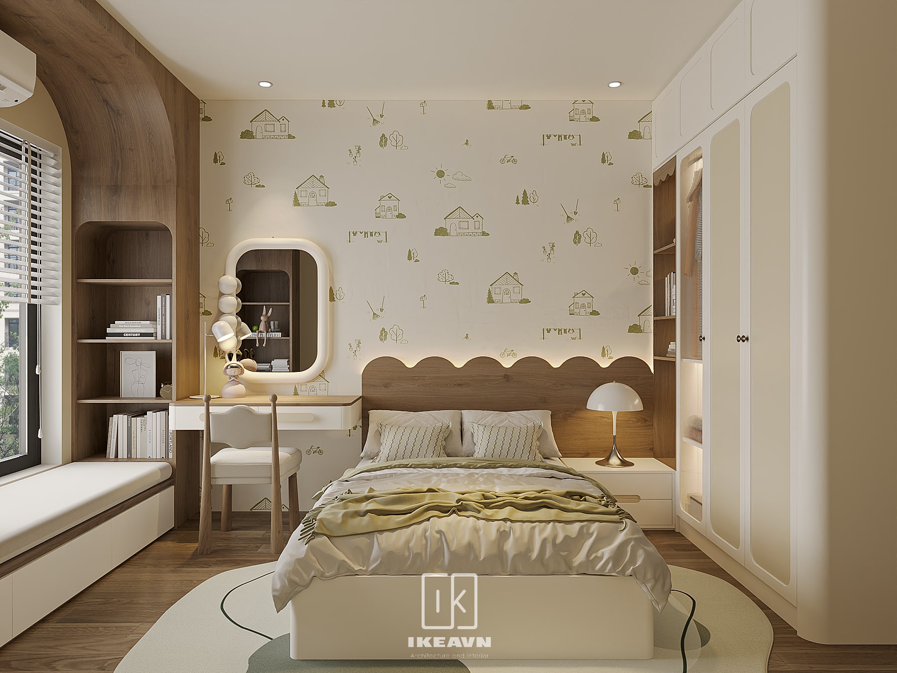 phong ngu con gai can ho w3 11 chung cu wisteria 01